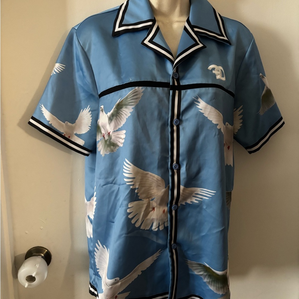 Frost Originals Blue Dove Print Men's Shirt
